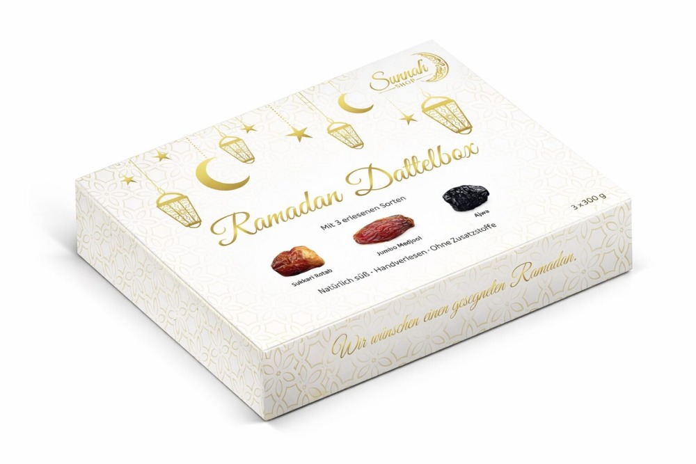 Ramadan Dattelbox mit drei Sorten