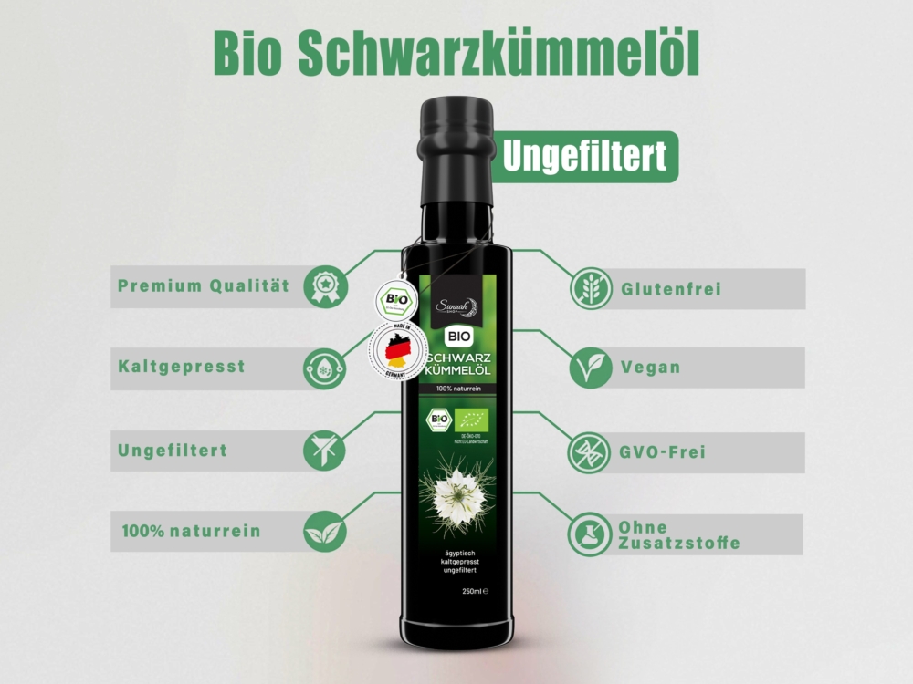 Bio Schwarzkümmelöl ungefiltert – Bild 2